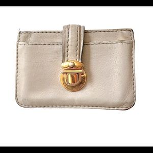 Marc Jacobs Leather Card Wallet with Gold Buckle